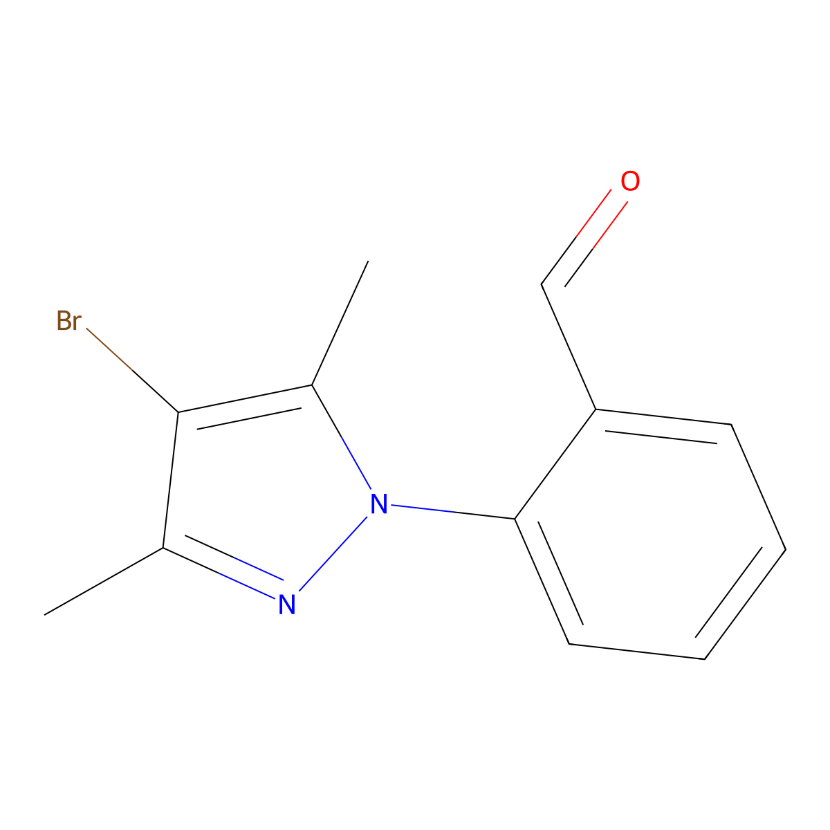 2-(4-Bromo-3,5-dimethyl-1h-pyrazol-1-yl)benzaldehyde molecular structure, CAS 1249321-90-1
