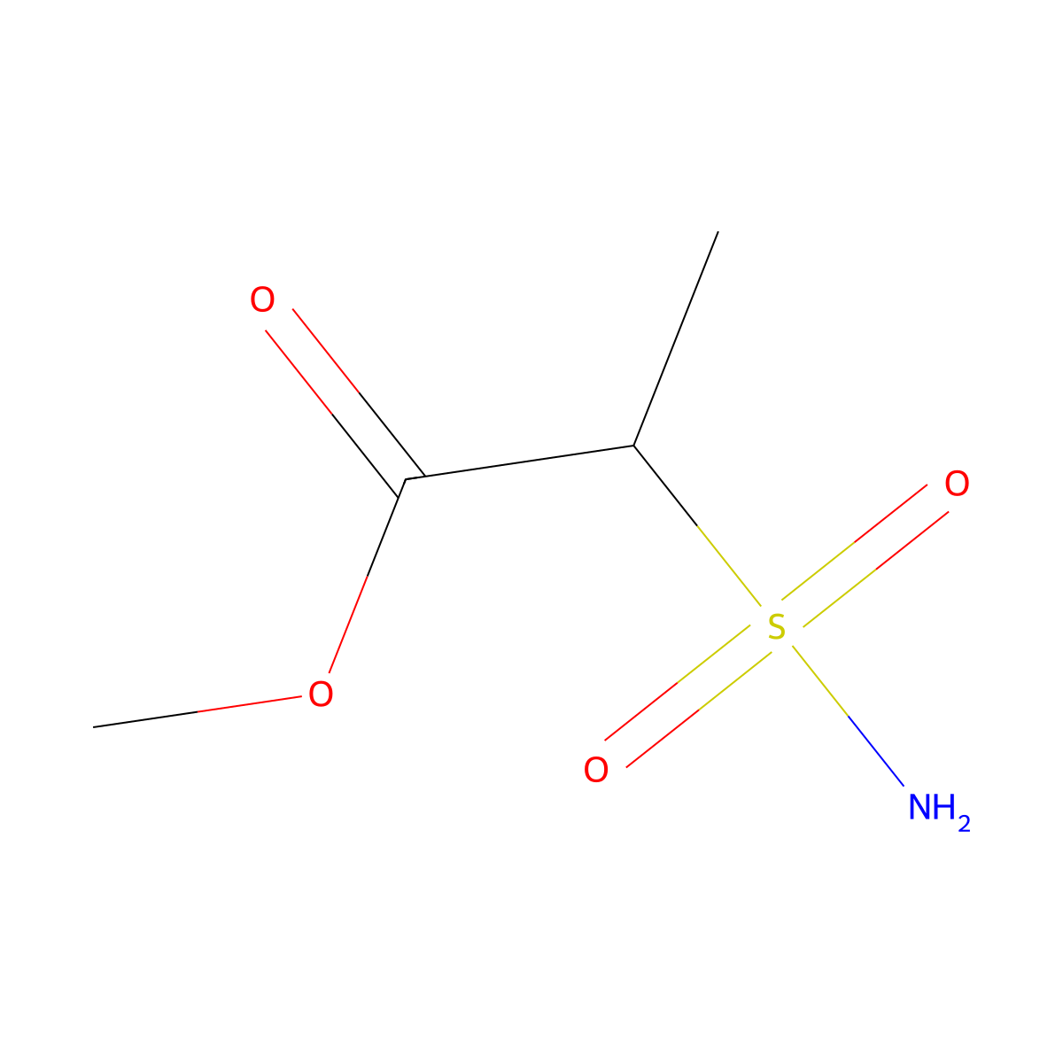 Methyl 2-sulfamoylpropanoate molecular structure, CAS 1249322-47-1