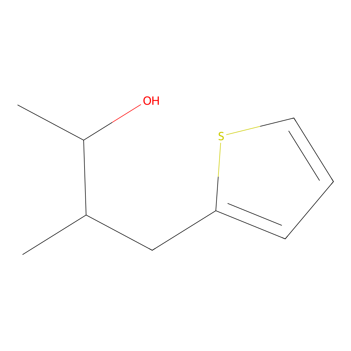 3-Methyl-4-(thiophen-2-yl)butan-2-ol molecular structure, CAS 1249323-62-3