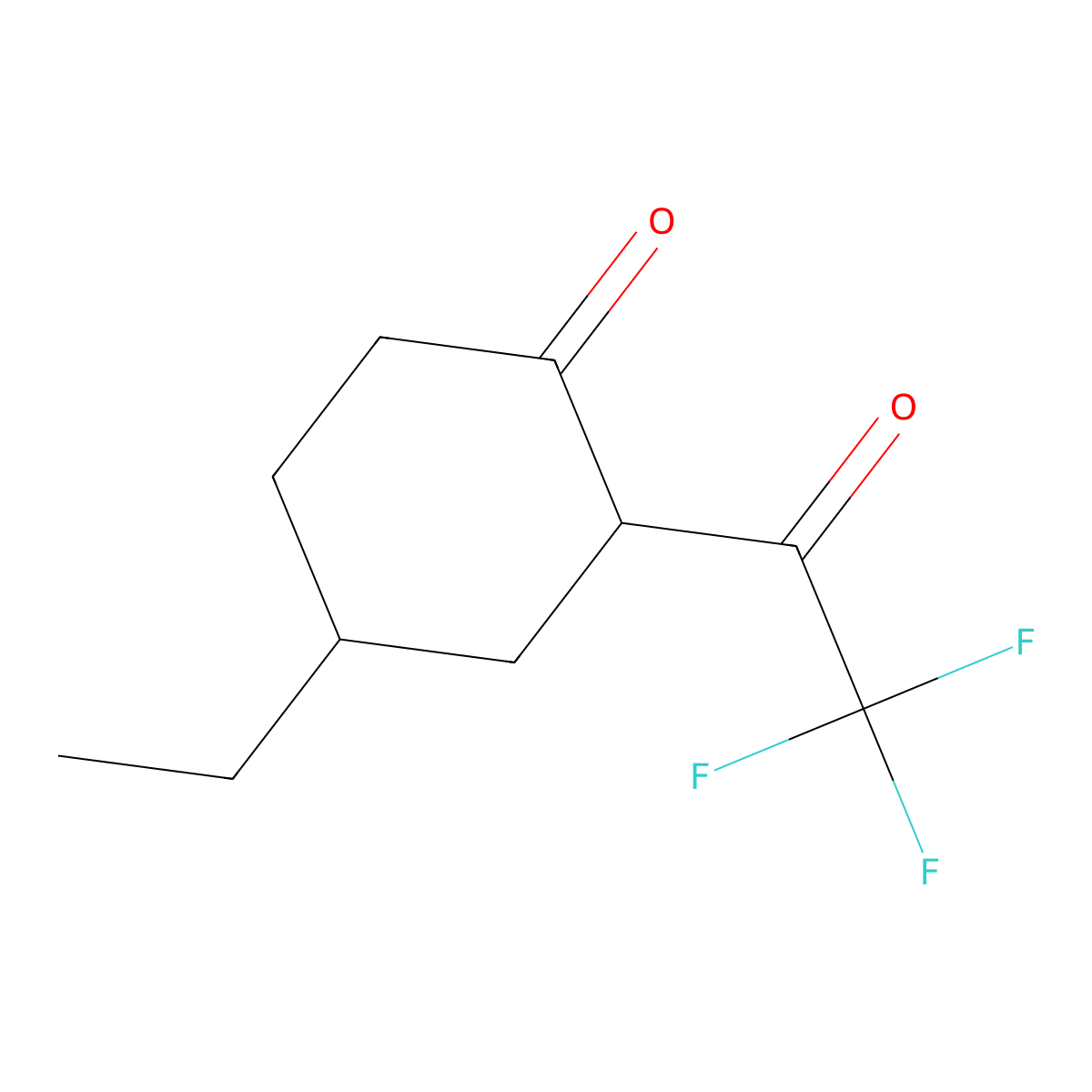 4-Ethyl-2-(trifluoroacetyl)cyclohexan-1-one molecular structure, CAS 1249325-33-4