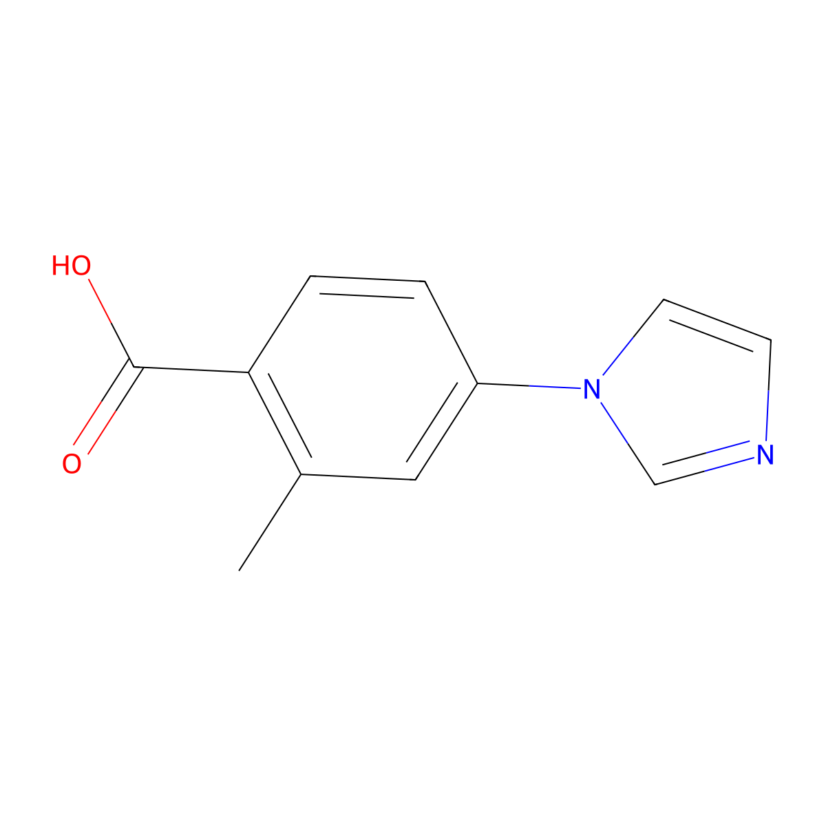 4-(1H-imidazol-1-yl)-2-methylbenzoic acid molecular structure, CAS 1249328-87-7