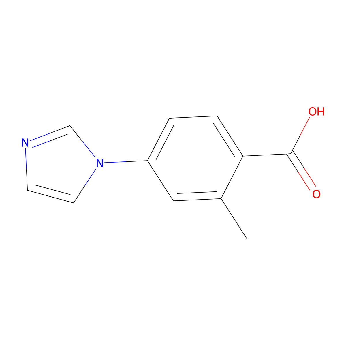 4-(1H-imidazol-1-yl)-2-methylbenzoic acid molecular structure, CAS 1249328-87-7