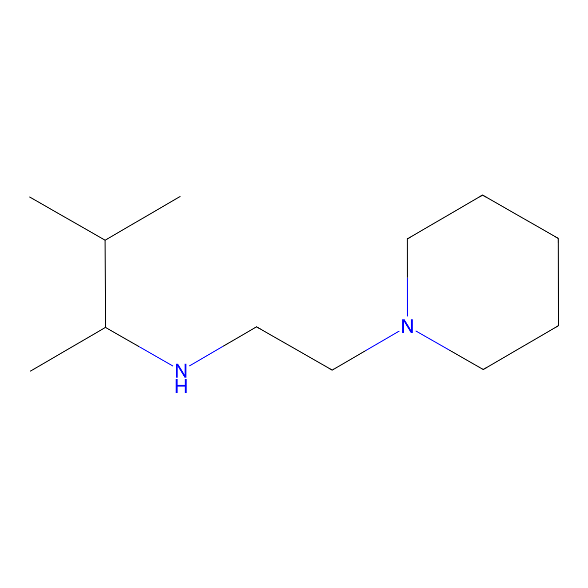 (3-Methylbutan-2-yl)[2-(piperidin-1-yl)ethyl]amine molecular structure, CAS 1249329-25-6