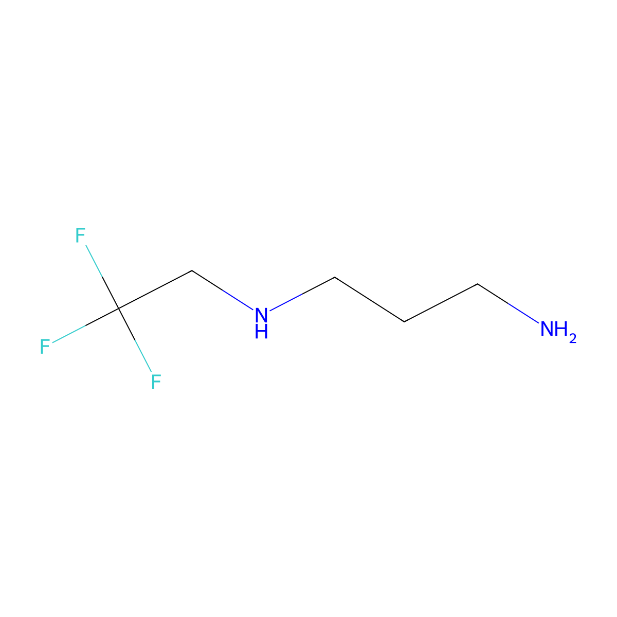 N1-(2,2,2-trifluoroethyl)propane-1,3-diamine molecular structure, CAS 1249329-78-9