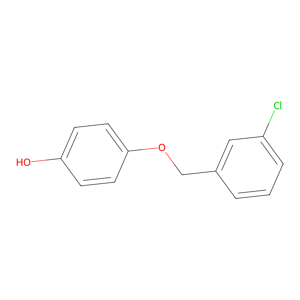 4-[(3-Chlorophenyl)methoxy]phenol molecular structure, CAS 124933-30-8