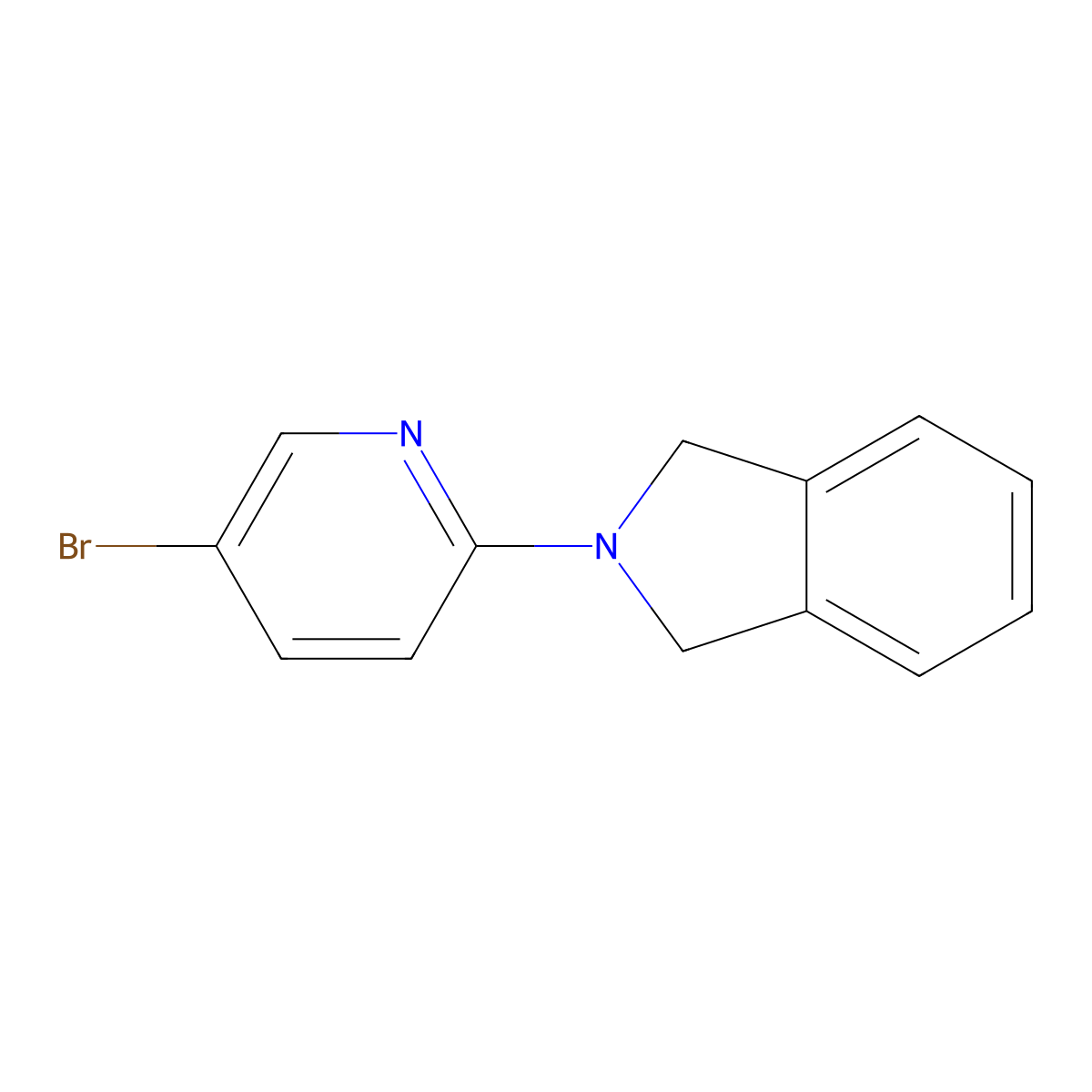 2-(5-bromopyridin-2-yl)-2,3-dihydro-1H-isoindole molecular structure, CAS 1249330-30-0