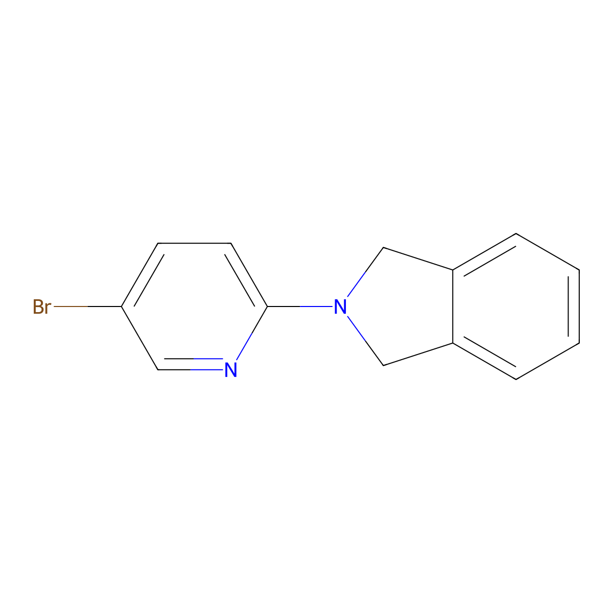 2-(5-bromopyridin-2-yl)-2,3-dihydro-1H-isoindole molecular structure, CAS 1249330-30-0