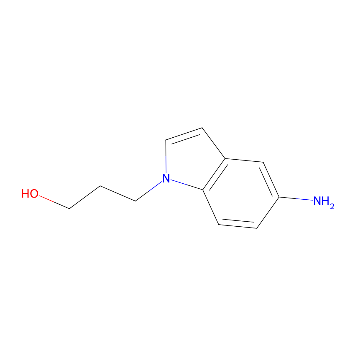 3-(5-amino-1H-indol-1-yl)propan-1-ol molecular structure, CAS 1249331-04-1