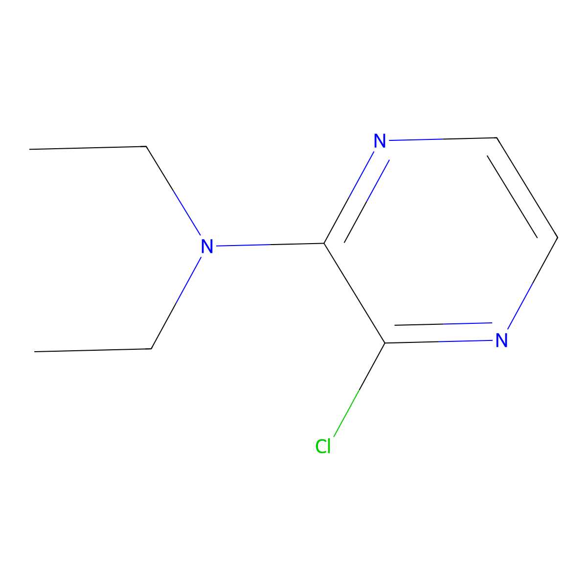 3-chloro-N,N-diethylpyrazin-2-amine molecular structure, CAS 1249331-91-6