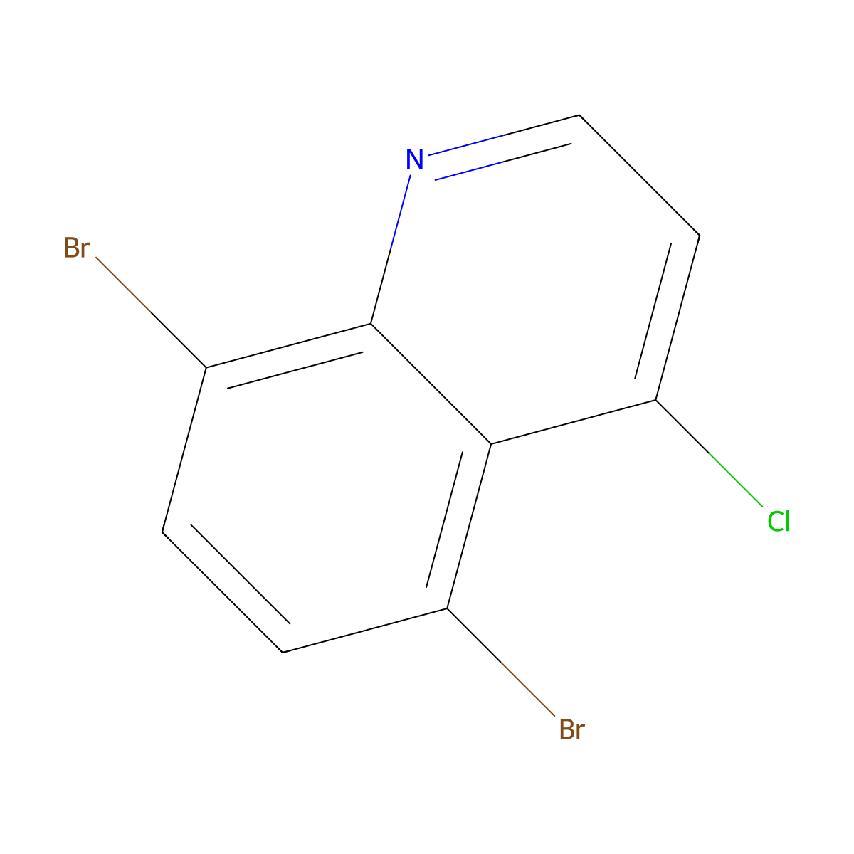 5,8-Dibromo-4-chloroquinoline molecular structure, CAS 1249332-13-5