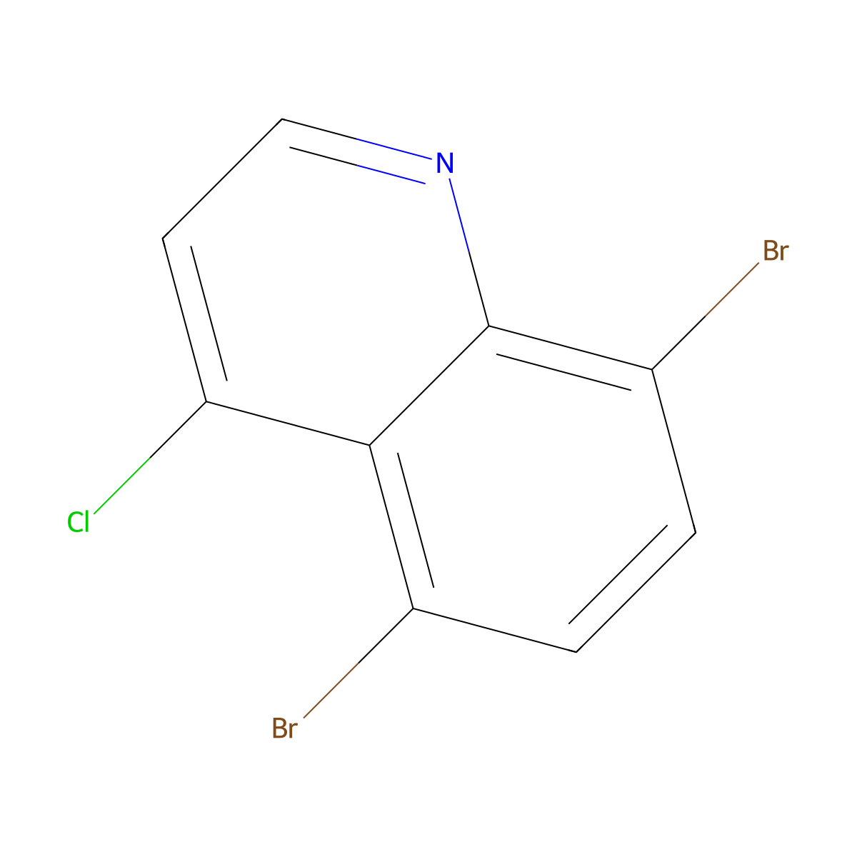 5,8-Dibromo-4-chloroquinoline molecular structure, CAS 1249332-13-5