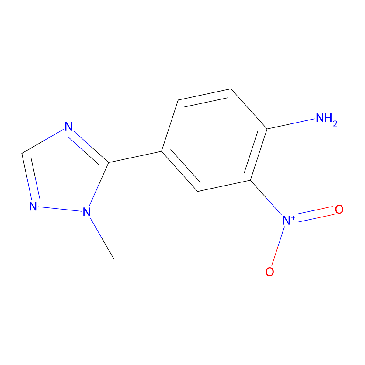 4-(1-Methyl-1h-1,2,4-triazol-5-yl)-2-nitroaniline molecular structure, CAS 1249332-57-7
