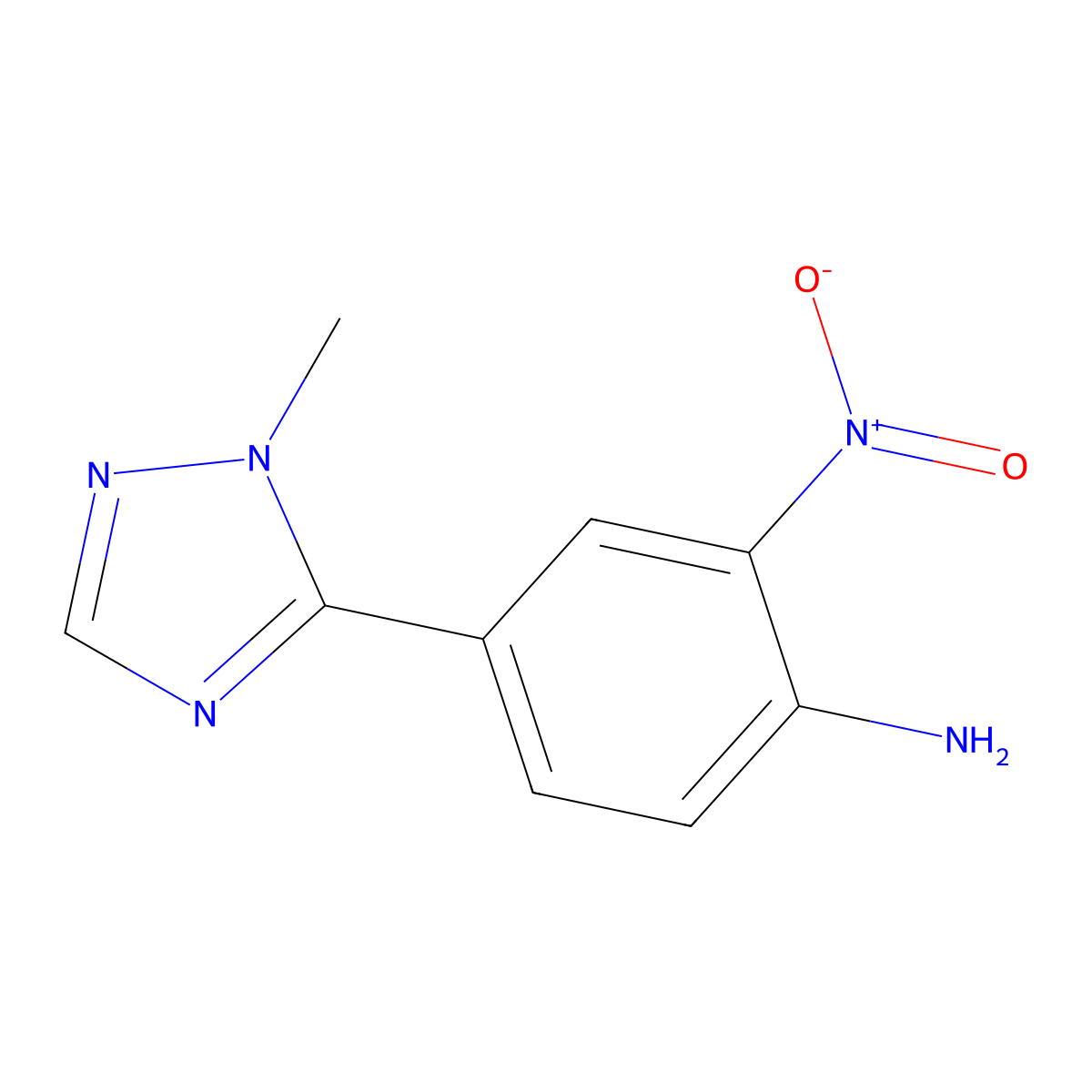 4-(1-Methyl-1h-1,2,4-triazol-5-yl)-2-nitroaniline molecular structure, CAS 1249332-57-7