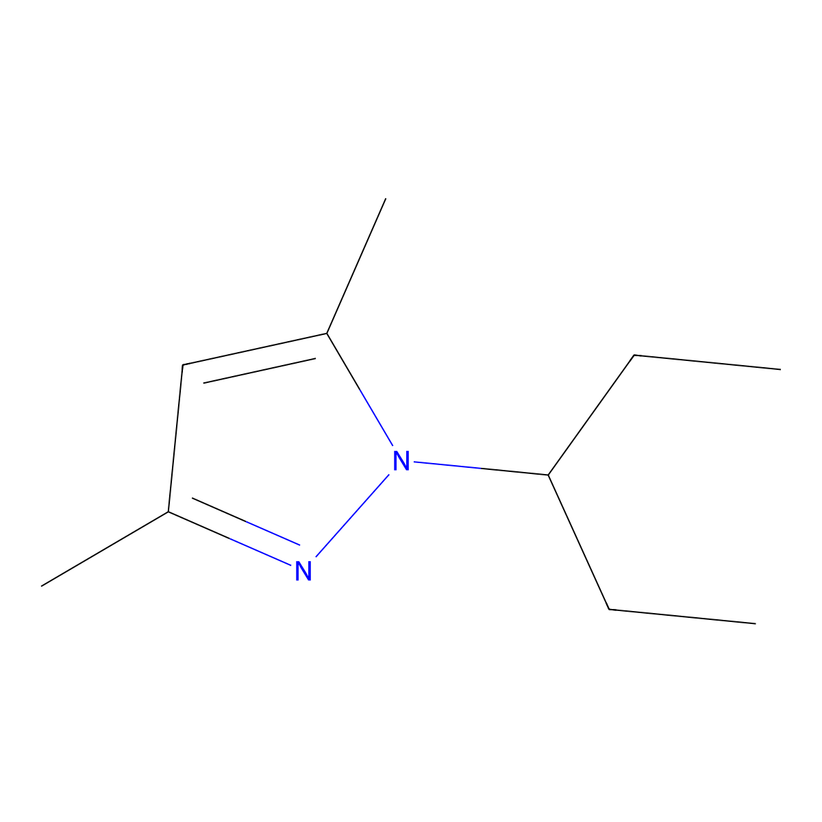3,5-Dimethyl-1-(pentan-3-YL)-1H-pyrazole molecular structure, CAS 1249333-20-7