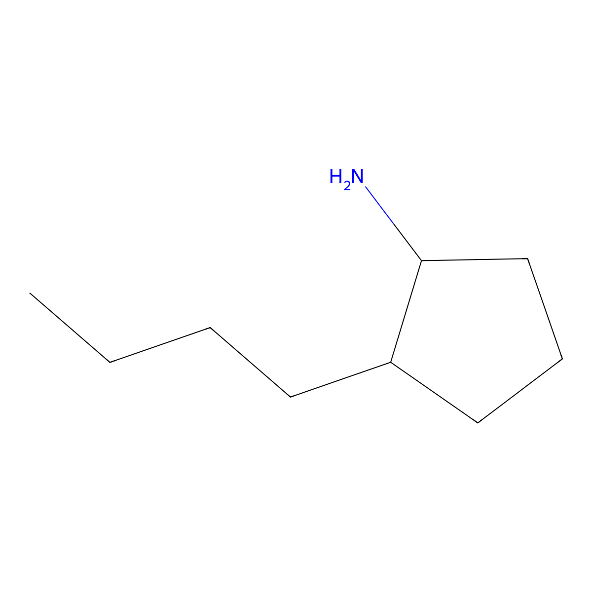 2-Butylcyclopentan-1-amine molecular structure, CAS 1249334-28-8