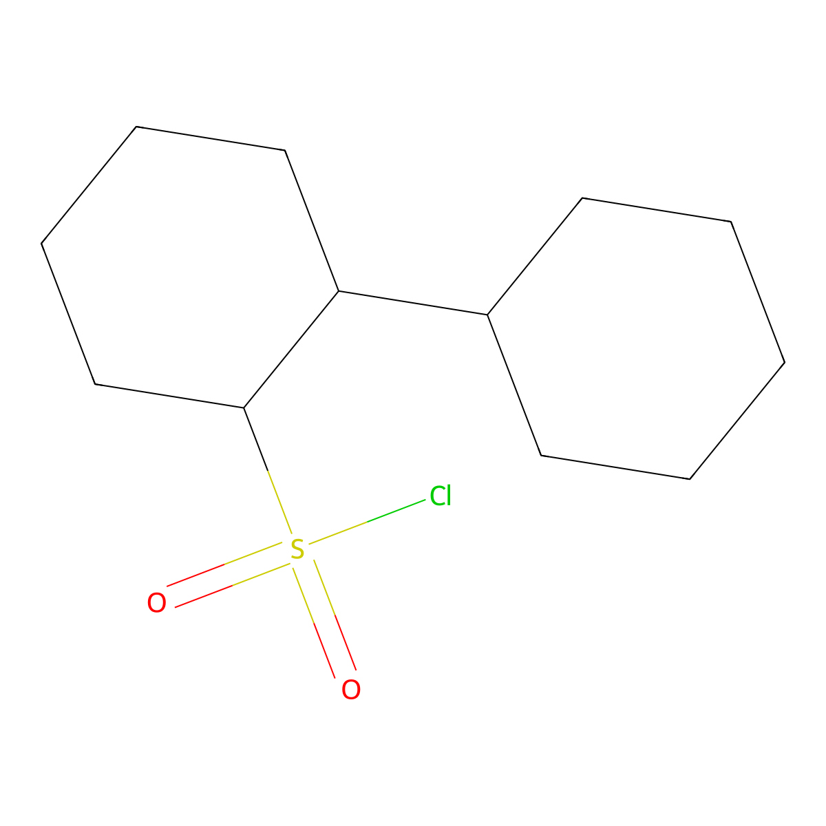 2-Cyclohexylcyclohexane-1-sulfonyl chloride molecular structure, CAS 1249335-38-3