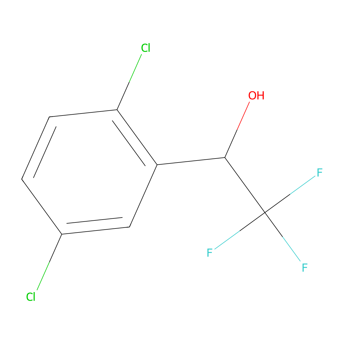 1-(2,5-Dichlorophenyl)-2,2,2-trifluoroethanol molecular structure, CAS 1249336-72-8