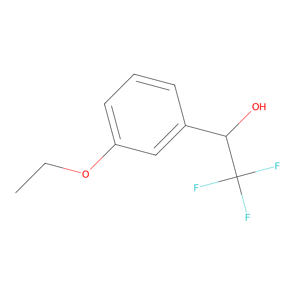 1-(3-Ethoxyphenyl)-2,2,2-trifluoroethan-1-OL molecular structure, CAS 1249338-90-6