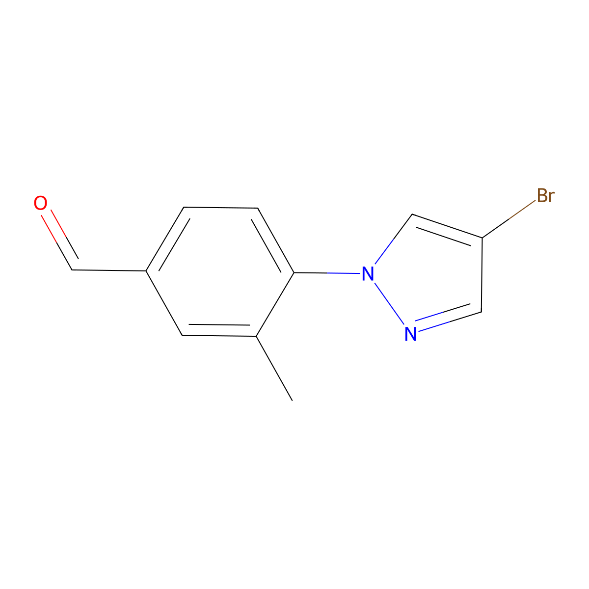4-(4-Bromo-1H-pyrazol-1-yl)-3-methylbenzaldehyde molecular structure, CAS 1249339-30-7