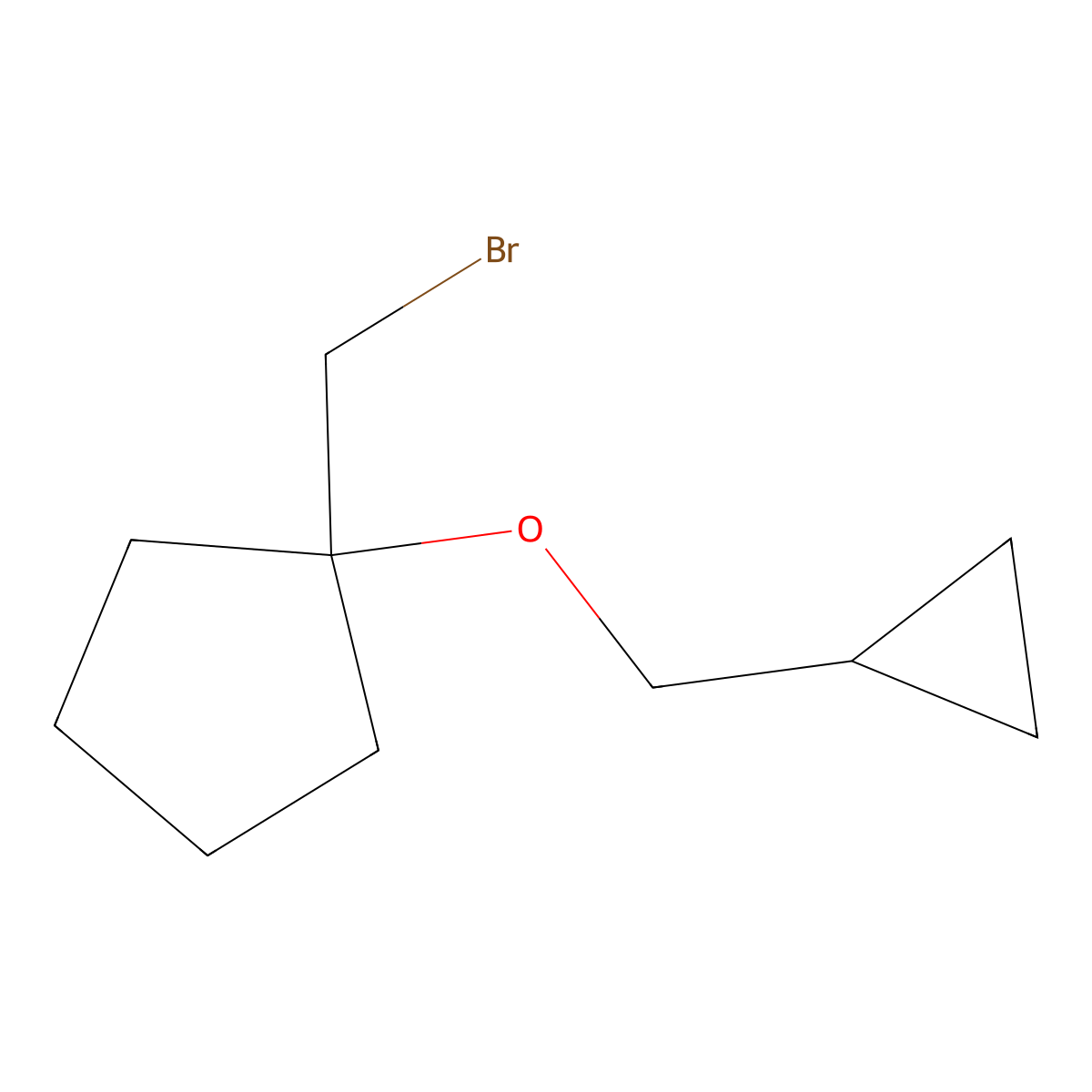 1-(Bromomethyl)-1-(cyclopropylmethoxy)cyclopentane molecular structure, CAS 1249339-31-8