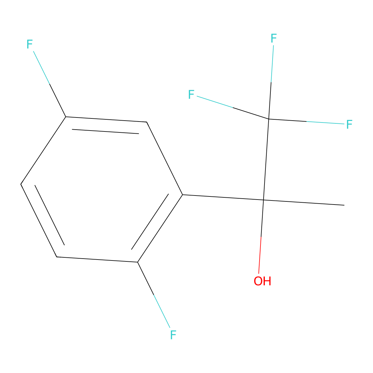 2-(2,5-Difluorophenyl)-1,1,1-trifluoropropan-2-ol molecular structure, CAS 1249339-65-8
