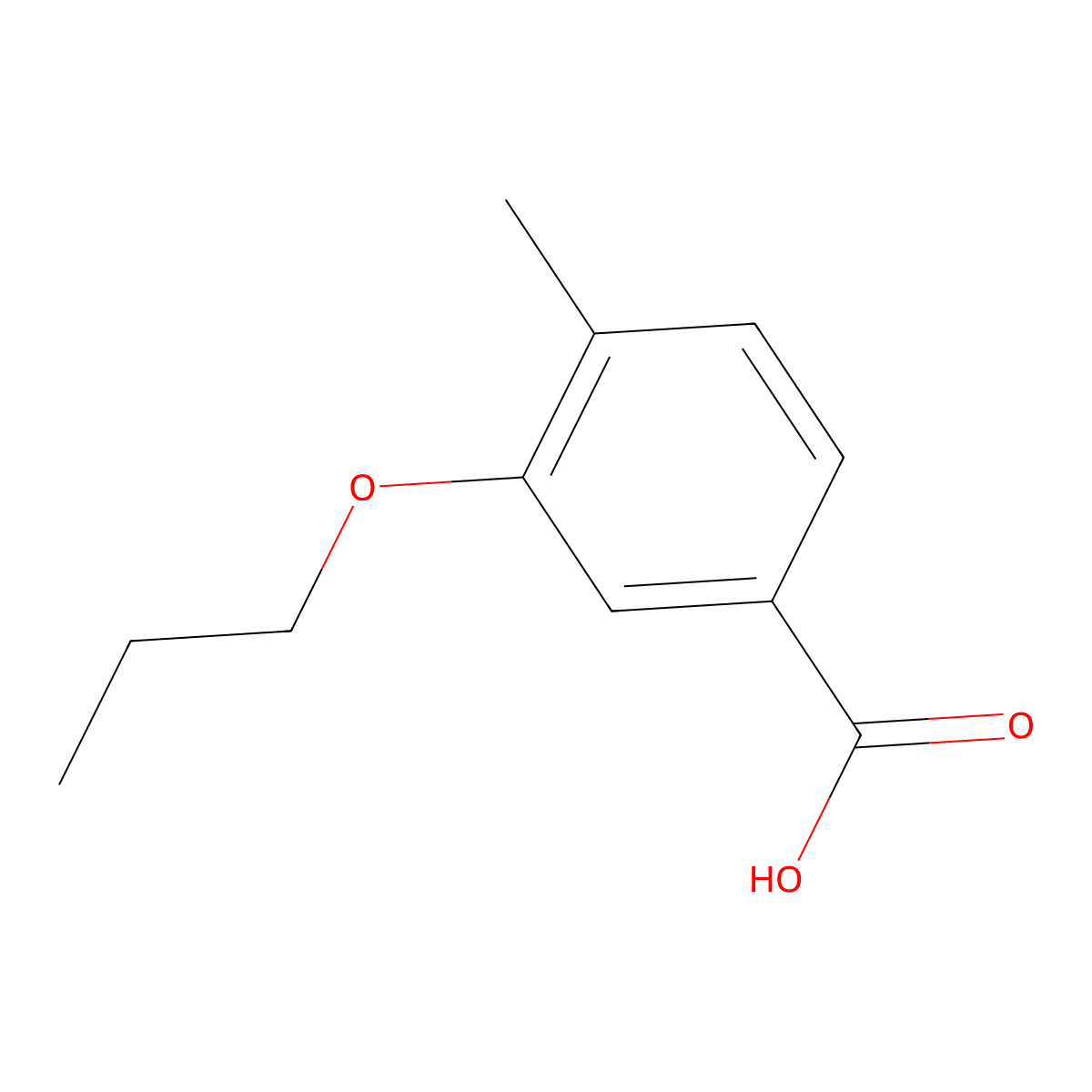 4-Methyl-3-propoxybenzoic acid molecular structure, CAS 1249339-96-5