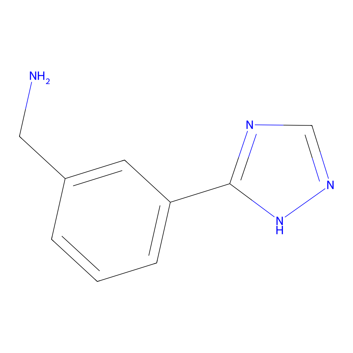[3-(4H-1,2,4-triazol-3-yl)phenyl]methanamine molecular structure, CAS 1249340-18-8