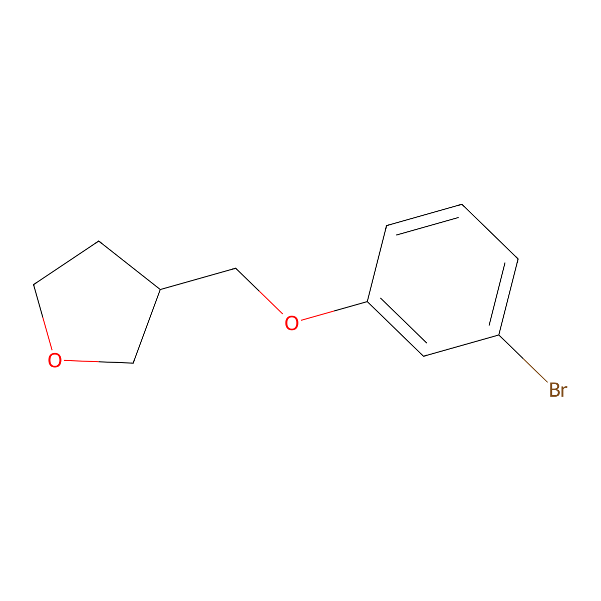 3-[(3-Bromophenoxy)methyl]oxolane molecular structure, CAS 1249341-37-4
