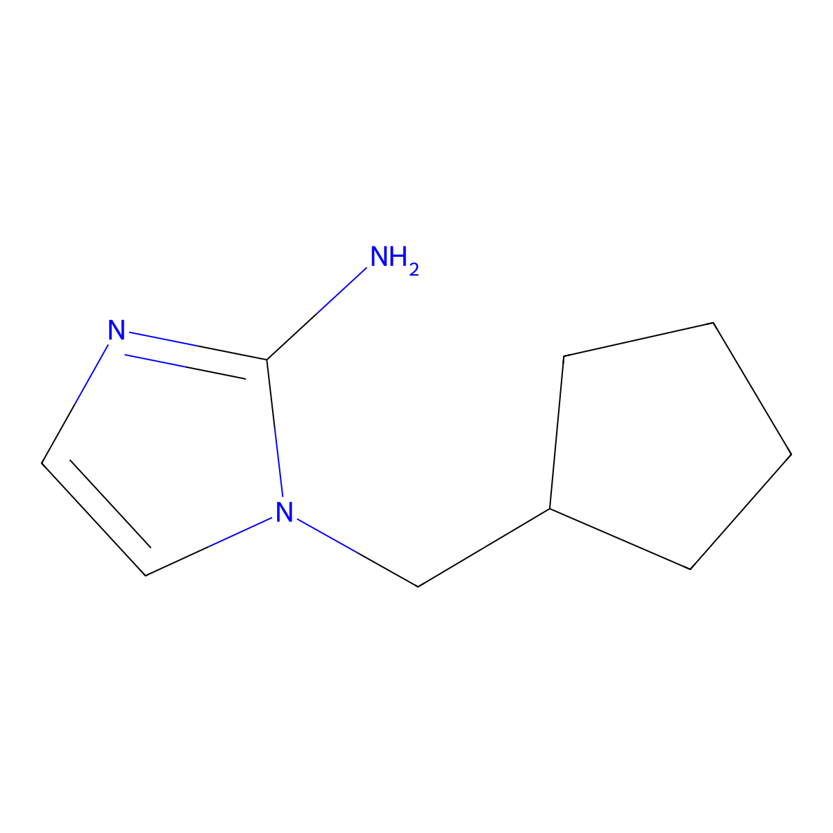 1-(cyclopentylmethyl)-1H-imidazol-2-amine molecular structure, CAS 1249342-03-7