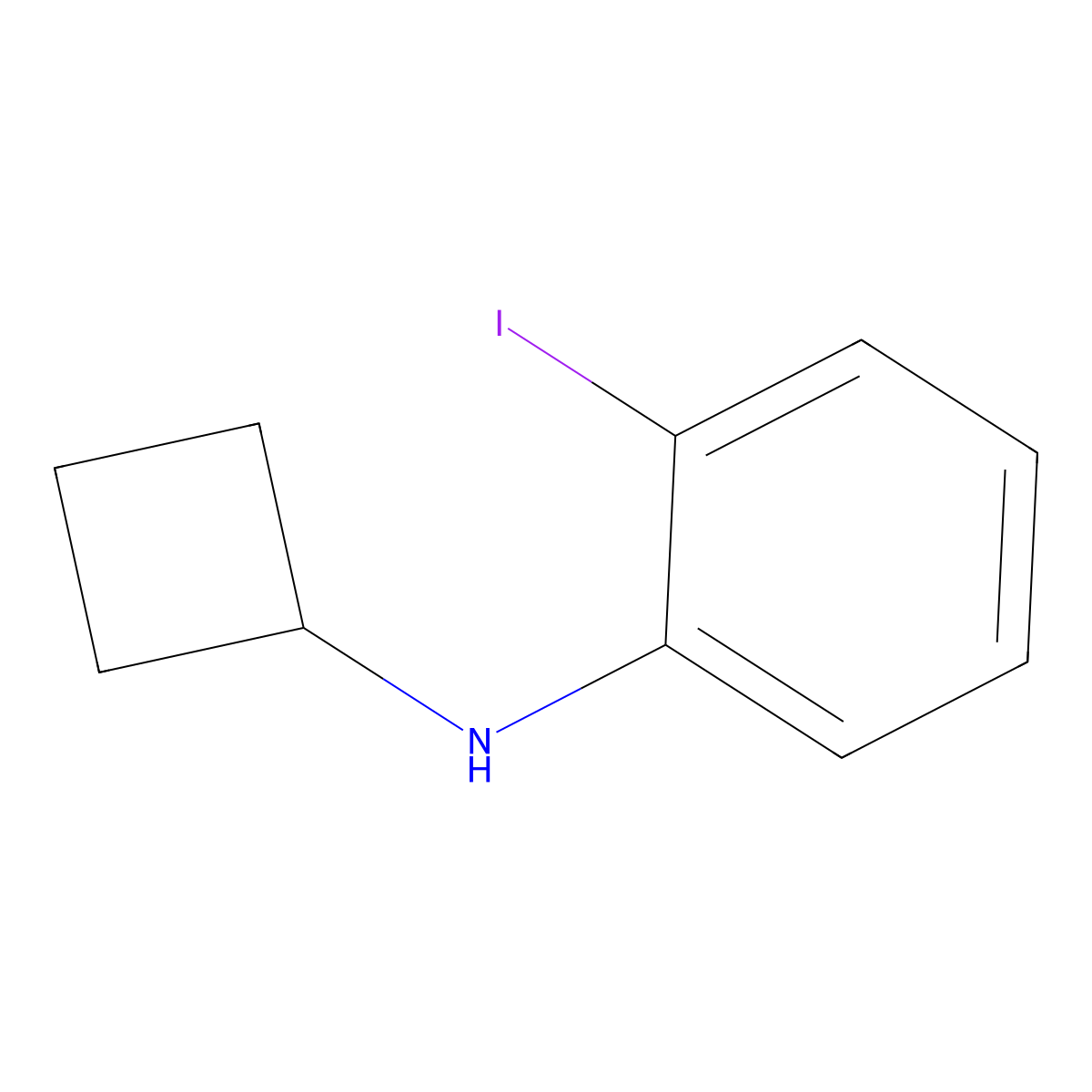 N-cyclobutyl-2-iodoaniline molecular structure, CAS 1249342-85-5