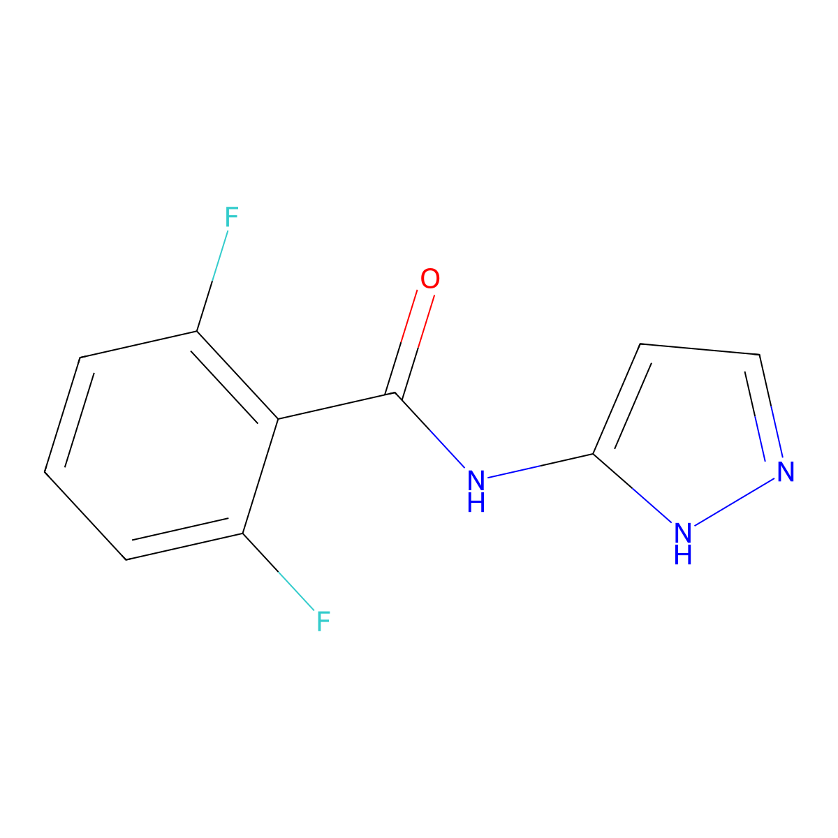 2,6-Difluoro-N-(1H-pyrazol-3-yl)benzamide molecular structure, CAS 1249343-86-9