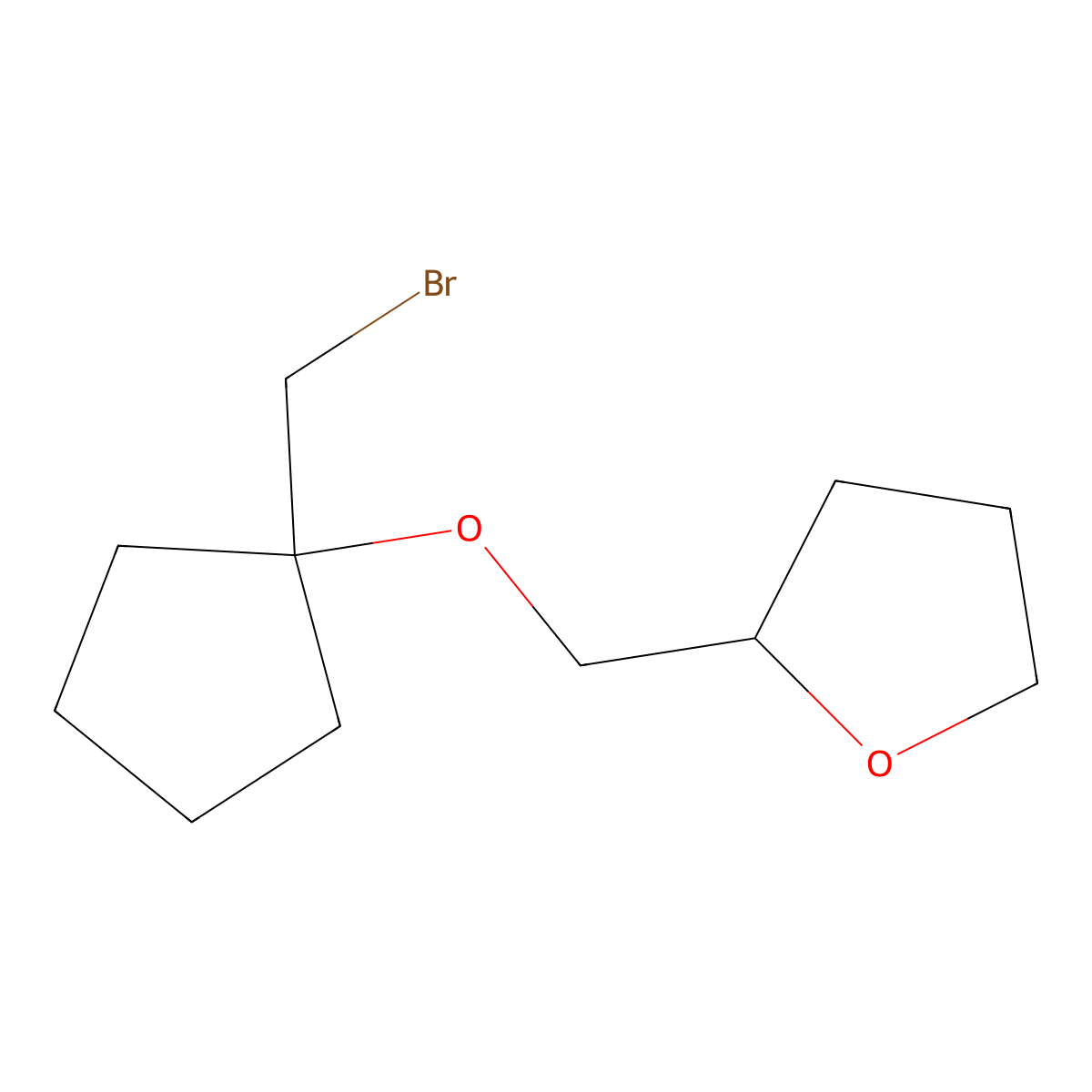 2-({[1-(Bromomethyl)cyclopentyl]oxy}methyl)oxolane molecular structure, CAS 1249345-29-6