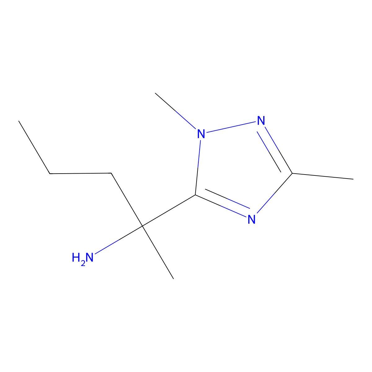 2-(1,3-Dimethyl-1h-1,2,4-triazol-5-yl)pentan-2-amine molecular structure, CAS 1249347-04-3
