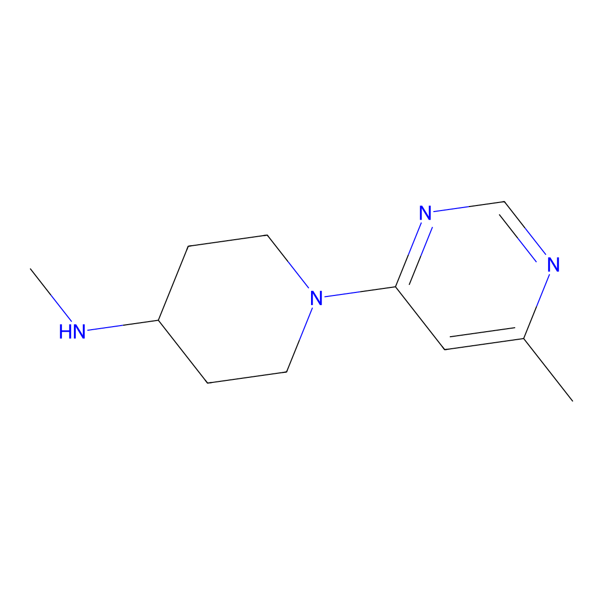 N-methyl-1-(6-methylpyrimidin-4-yl)piperidin-4-amine molecular structure, CAS 1249347-54-3