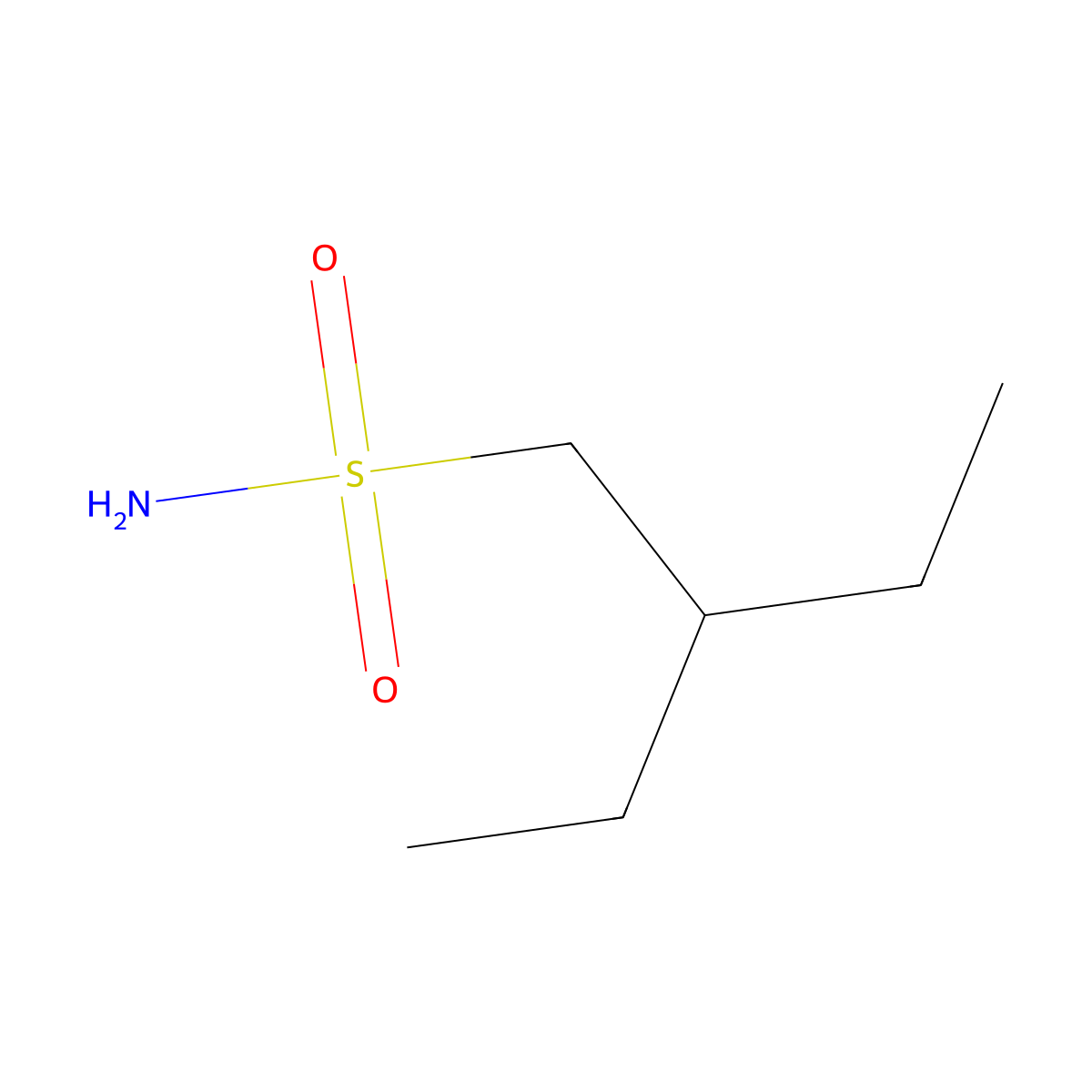 2-Ethylbutane-1-sulfonamide molecular structure, CAS 1249347-69-0