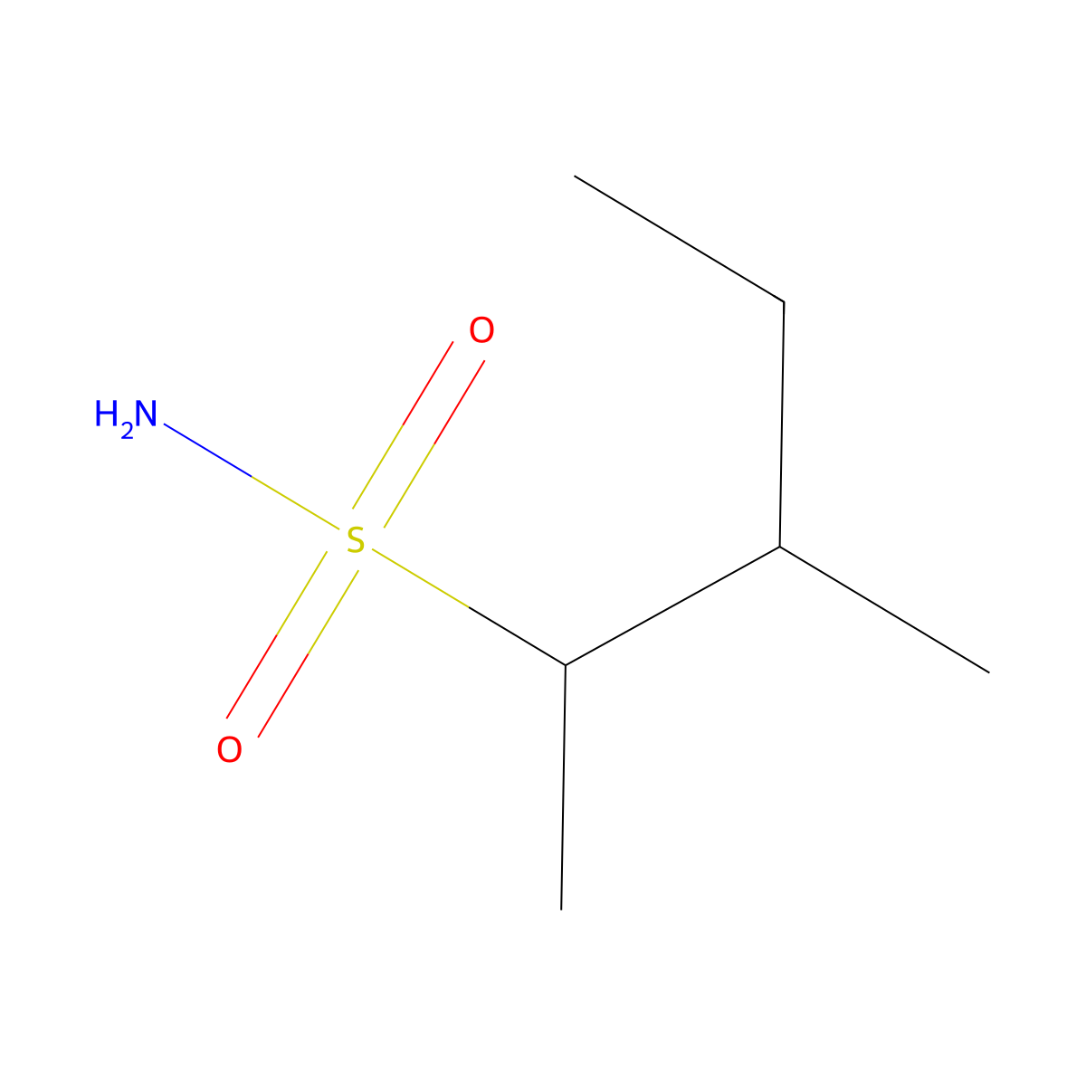 3-Methylpentane-2-sulfonamide molecular structure, CAS 1249349-30-1
