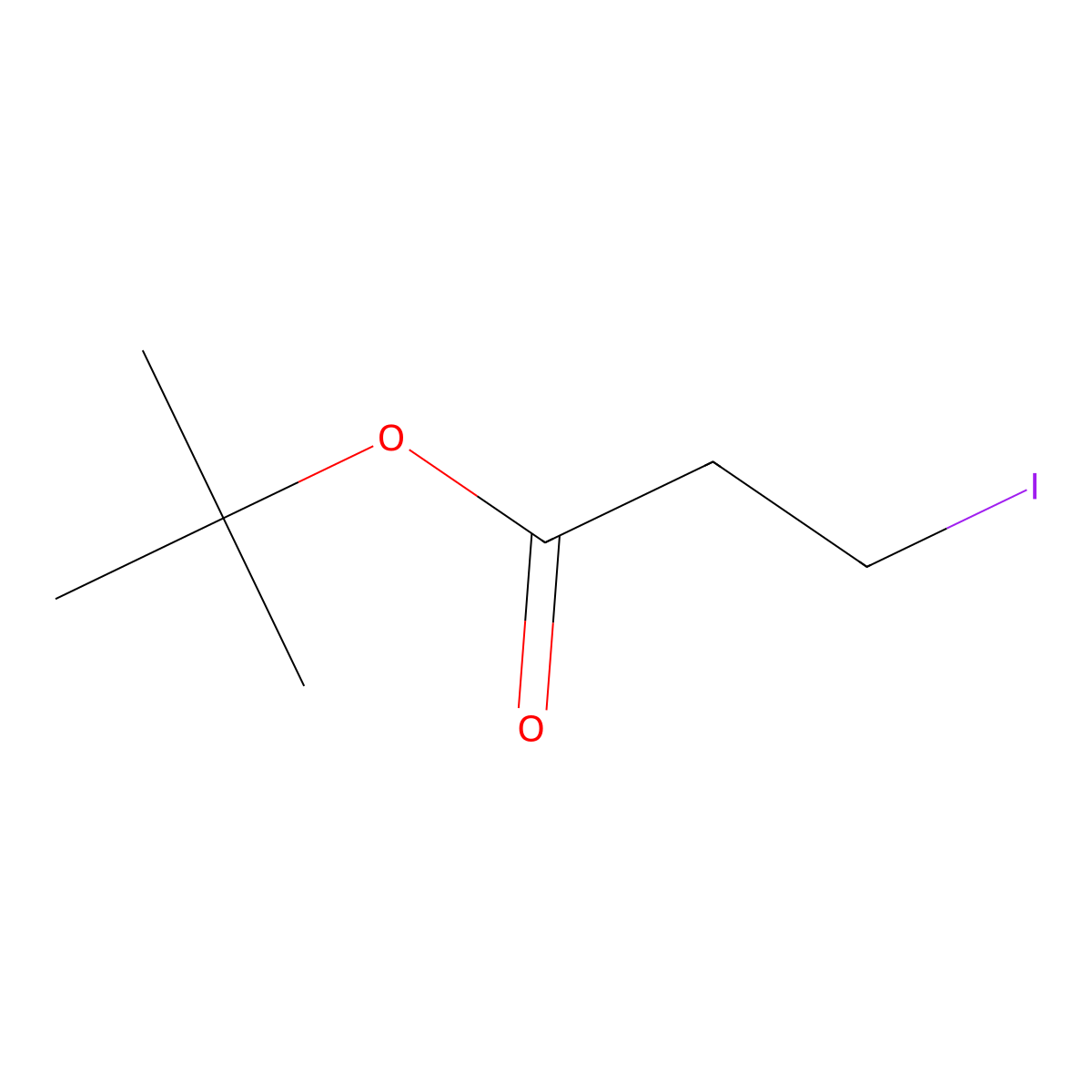 Tert-butyl 3-iodopropanoate molecular structure, CAS 124935-83-7