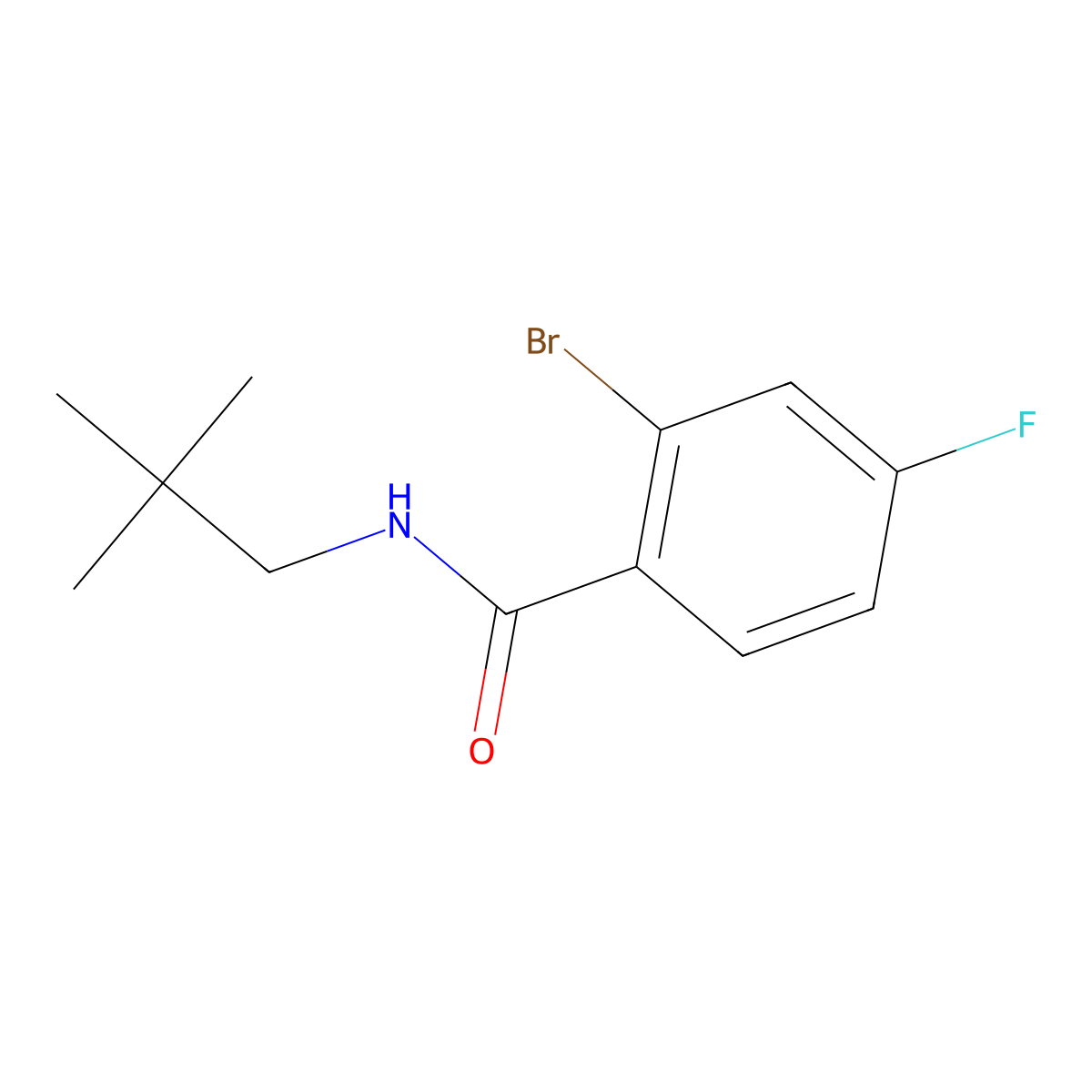 2-Bromo-4-fluoro-N-neopentylbenzamide molecular structure, CAS 1249351-13-0