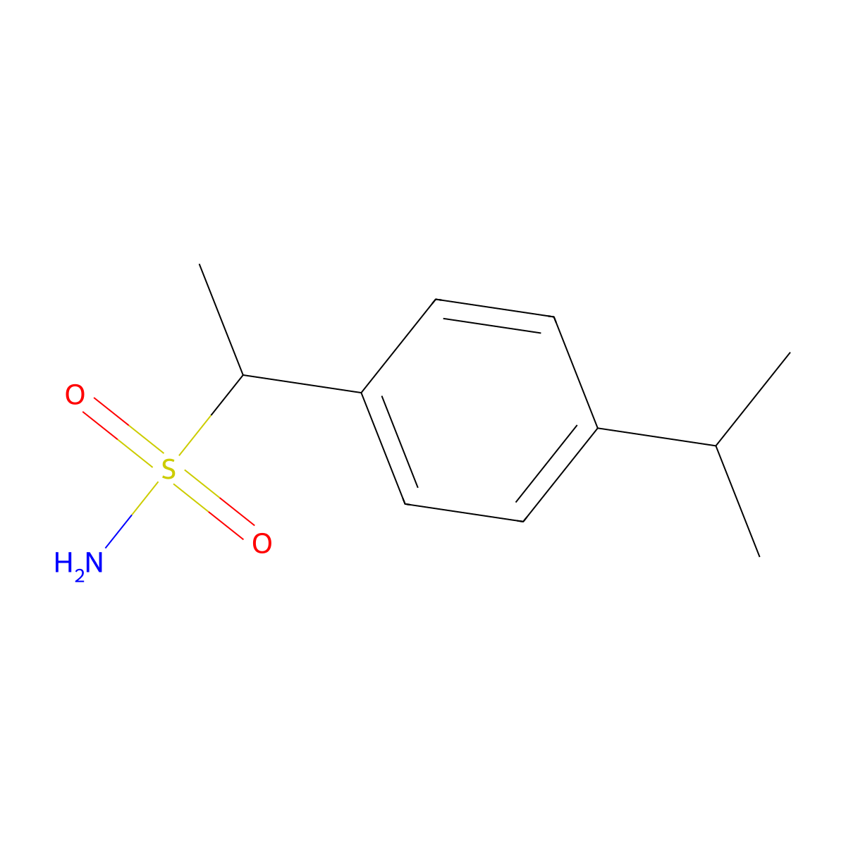 1-(4-Isopropylphenyl)ethane-1-sulfonamide molecular structure, CAS 1249353-02-3