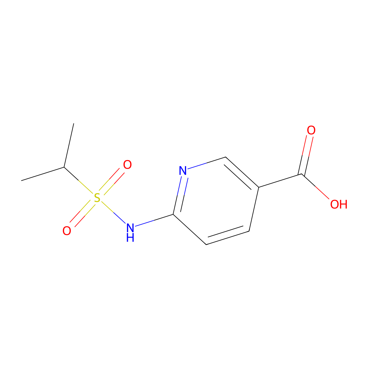 6-(Propane-2-sulfonamido)pyridine-3-carboxylic acid molecular structure, CAS 1249354-43-5