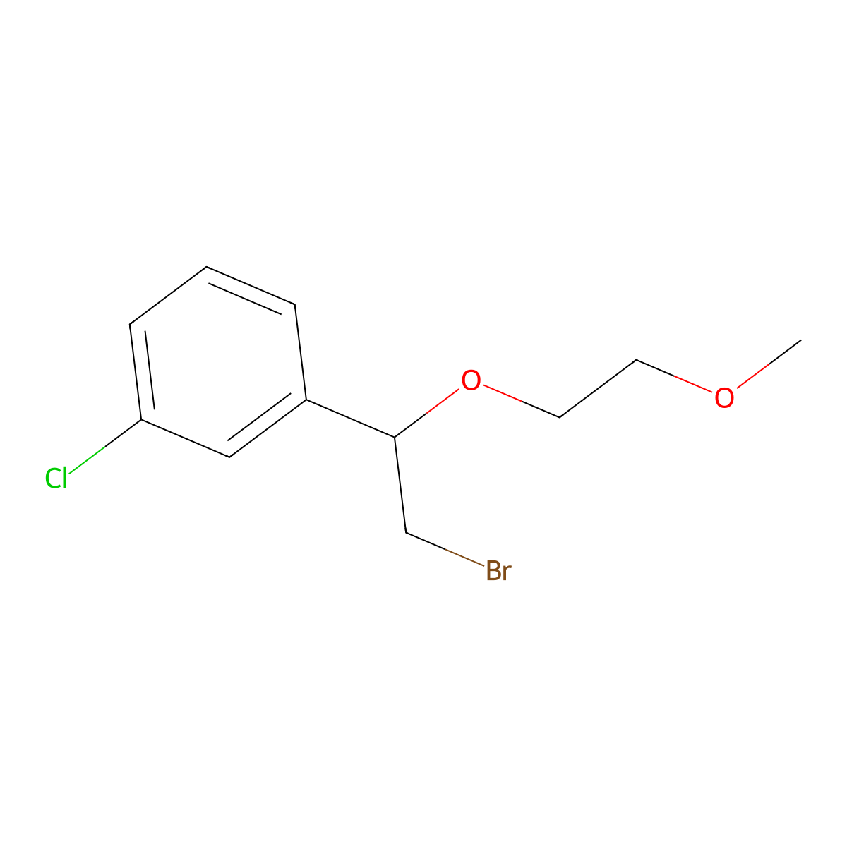 1-(2-Bromo-1-(2-methoxyethoxy)ethyl)-3-chlorobenzene molecular structure, CAS 1249354-85-5