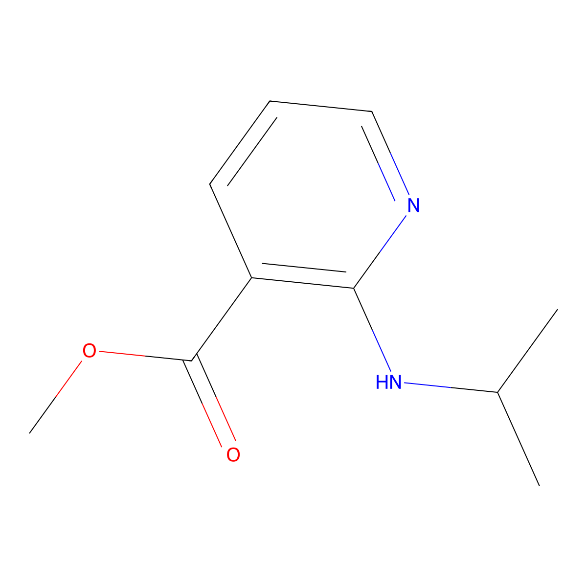 Methyl 2-(isopropylamino)nicotinate molecular structure, CAS 1249355-76-7