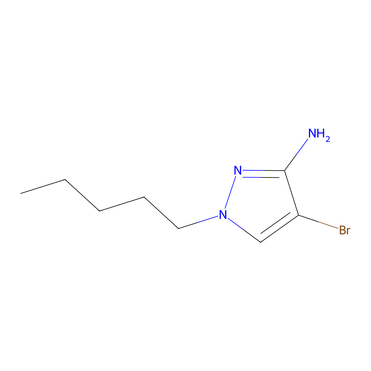 4-Bromo-1-pentyl-1h-pyrazol-3-amine molecular structure, CAS 1249355-98-3
