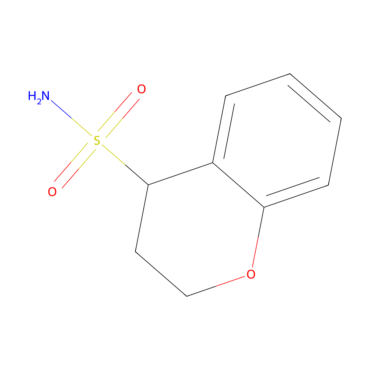 3,4-dihydro-2H-1-benzopyran-4-sulfonamide molecular structure, CAS 1249356-63-5