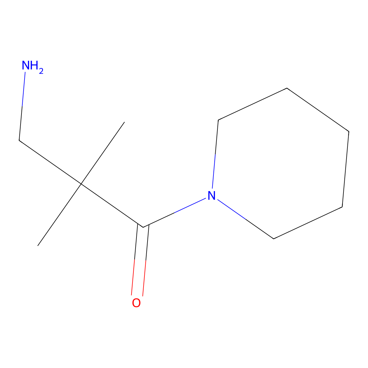 3-Amino-2,2-dimethyl-1-(piperidin-1-yl)propan-1-one molecular structure, CAS 1249357-47-8