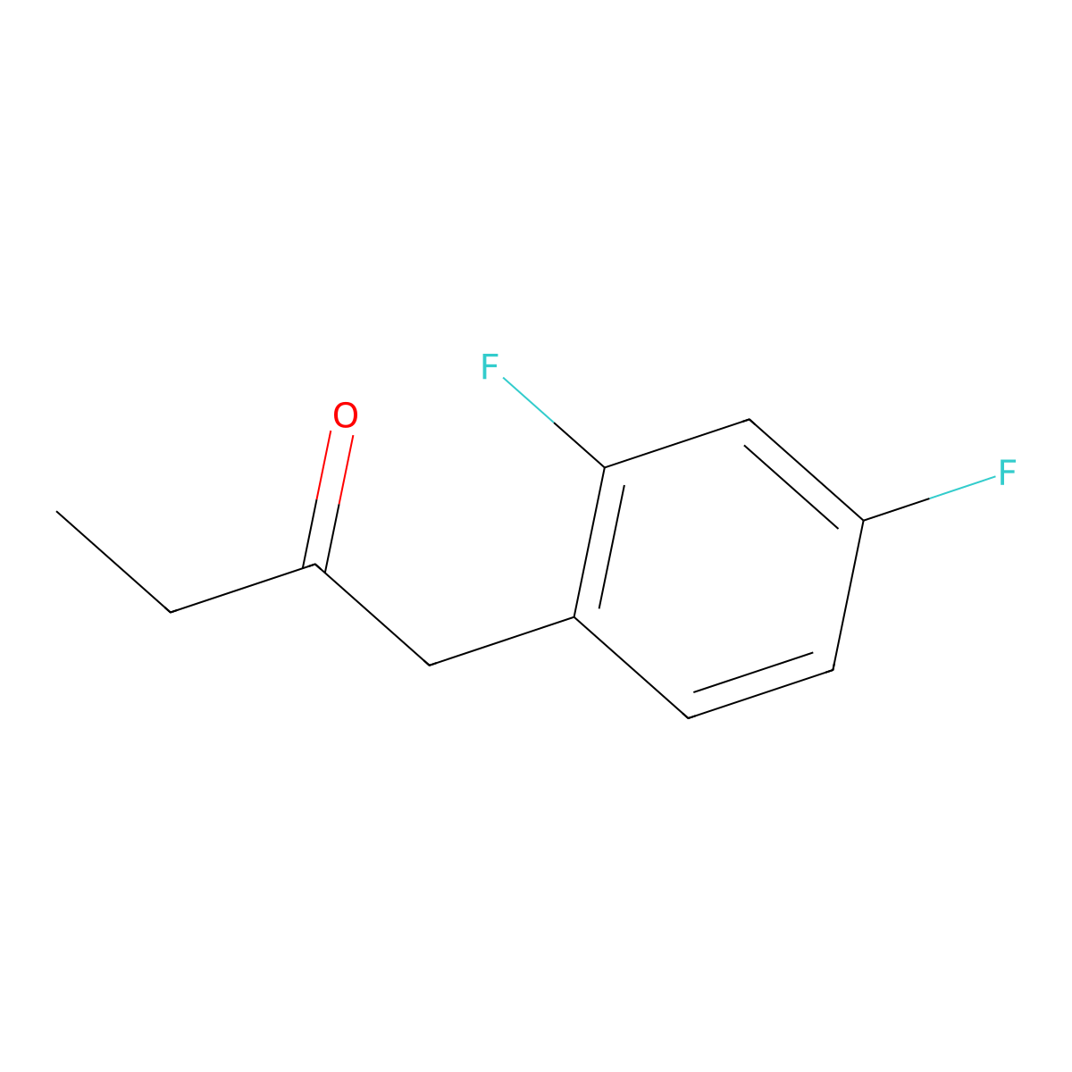 1-(2,4-Difluorophenyl)butan-2-one molecular structure, CAS 1249358-79-9