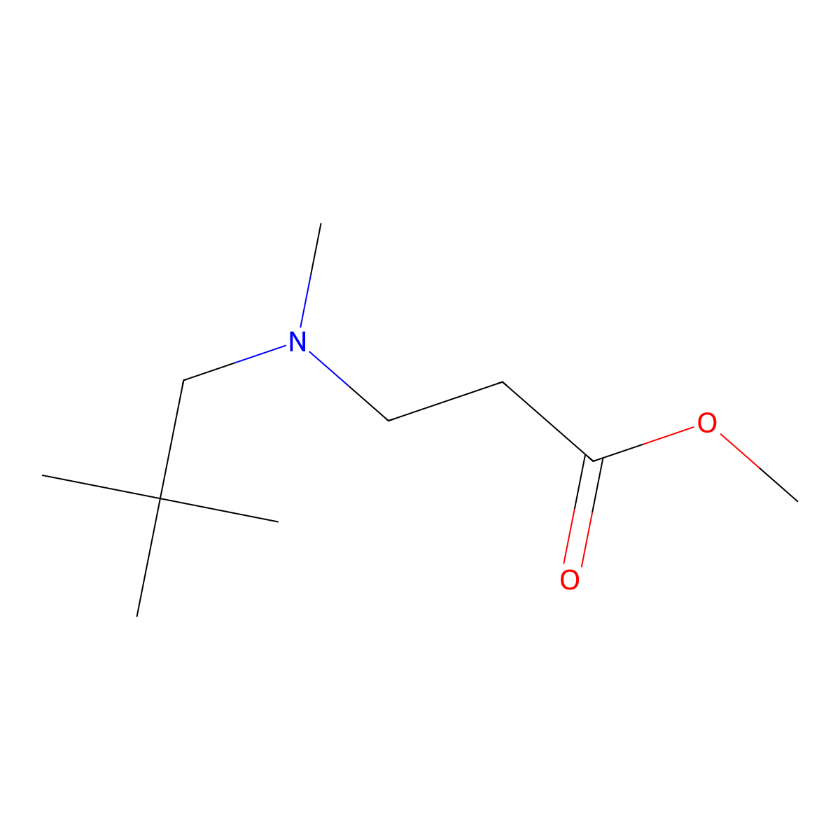 Methyl 3-(methyl(neopentyl)amino)propanoate molecular structure, CAS 1249359-09-8