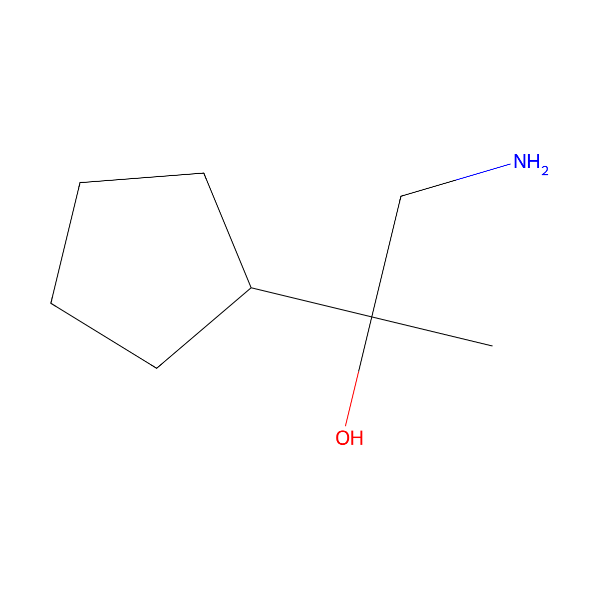 1-Amino-2-cyclopentylpropan-2-ol molecular structure, CAS 1249360-64-2