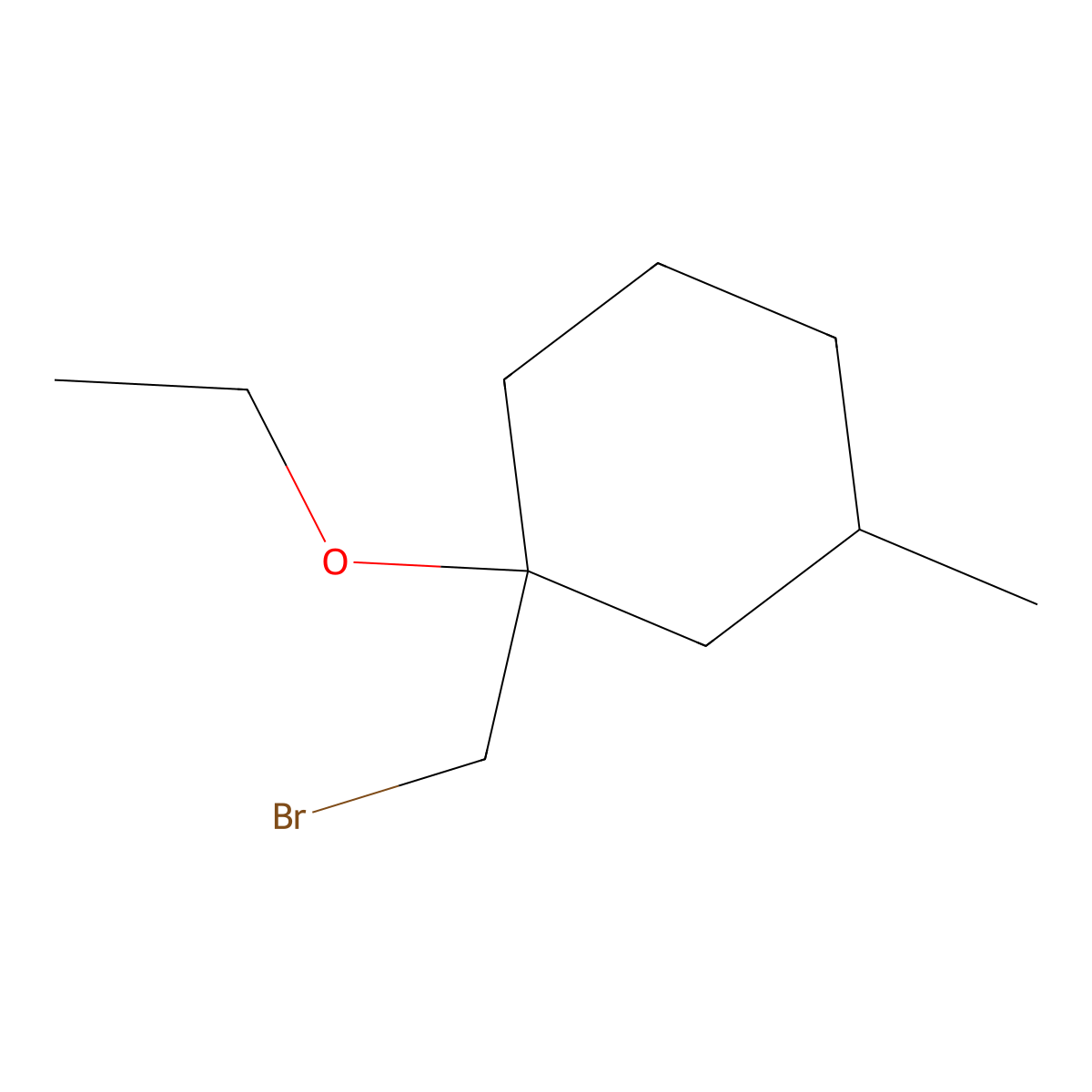 1-(Bromomethyl)-1-ethoxy-3-methylcyclohexane molecular structure, CAS 1249368-88-4