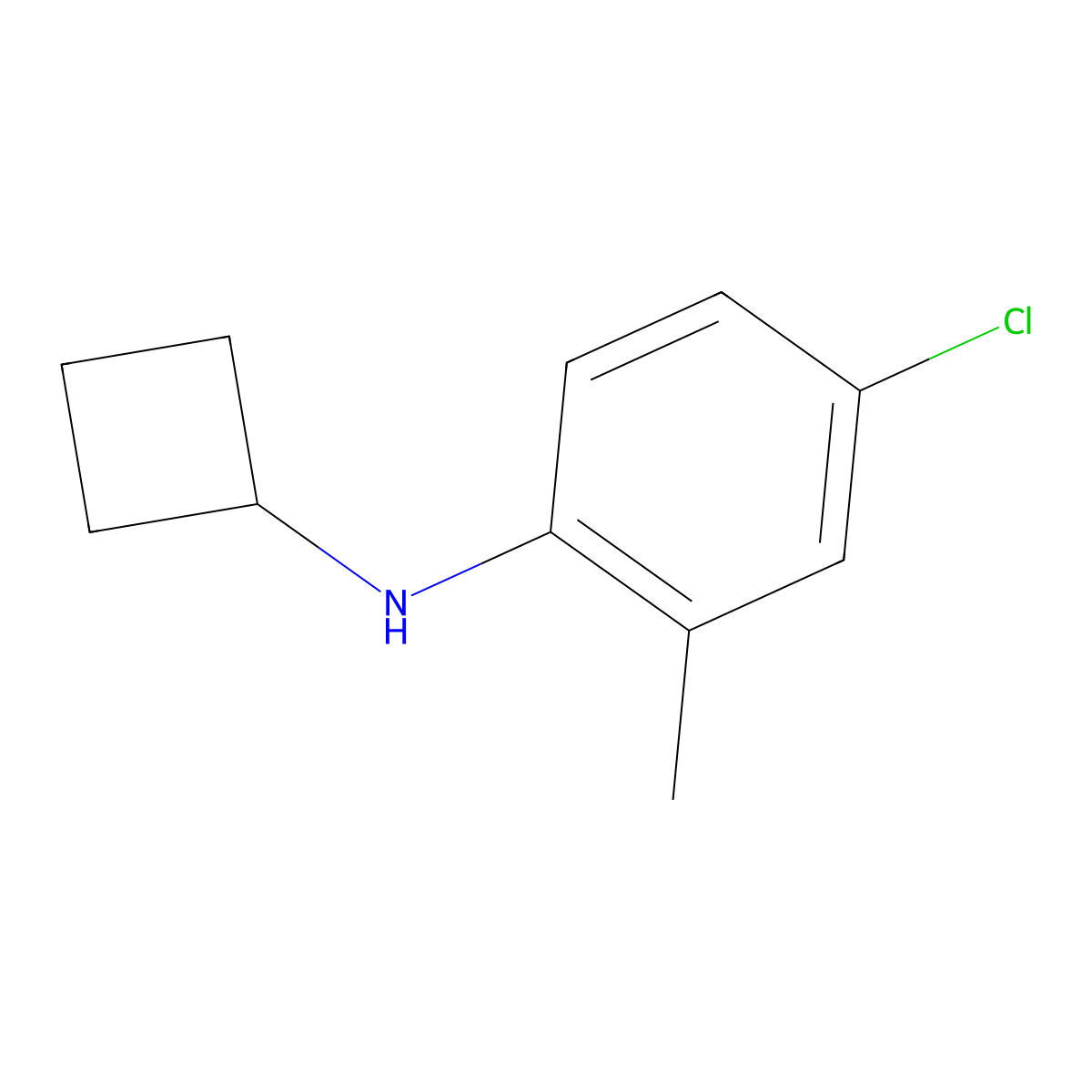 4-chloro-N-cyclobutyl-2-methylaniline molecular structure, CAS 1249368-93-1